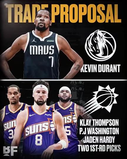 和歐文濃眉組三巨？美媒：獨行俠可用克萊+PJ+哈迪+倆首輪去換KD