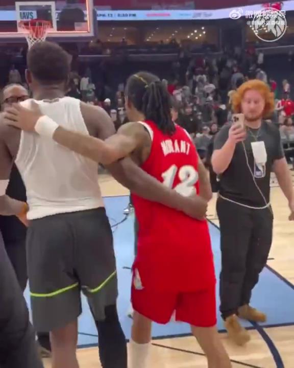 狼王&槍王惺惺相惜！華子賽后與莫蘭特相互致意！